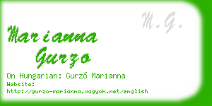 marianna gurzo business card