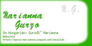 marianna gurzo business card